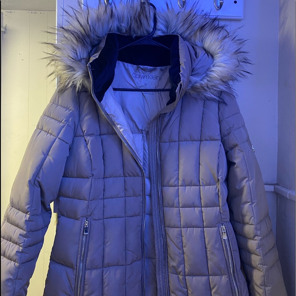 Calvin Klein Size M Fur Coat